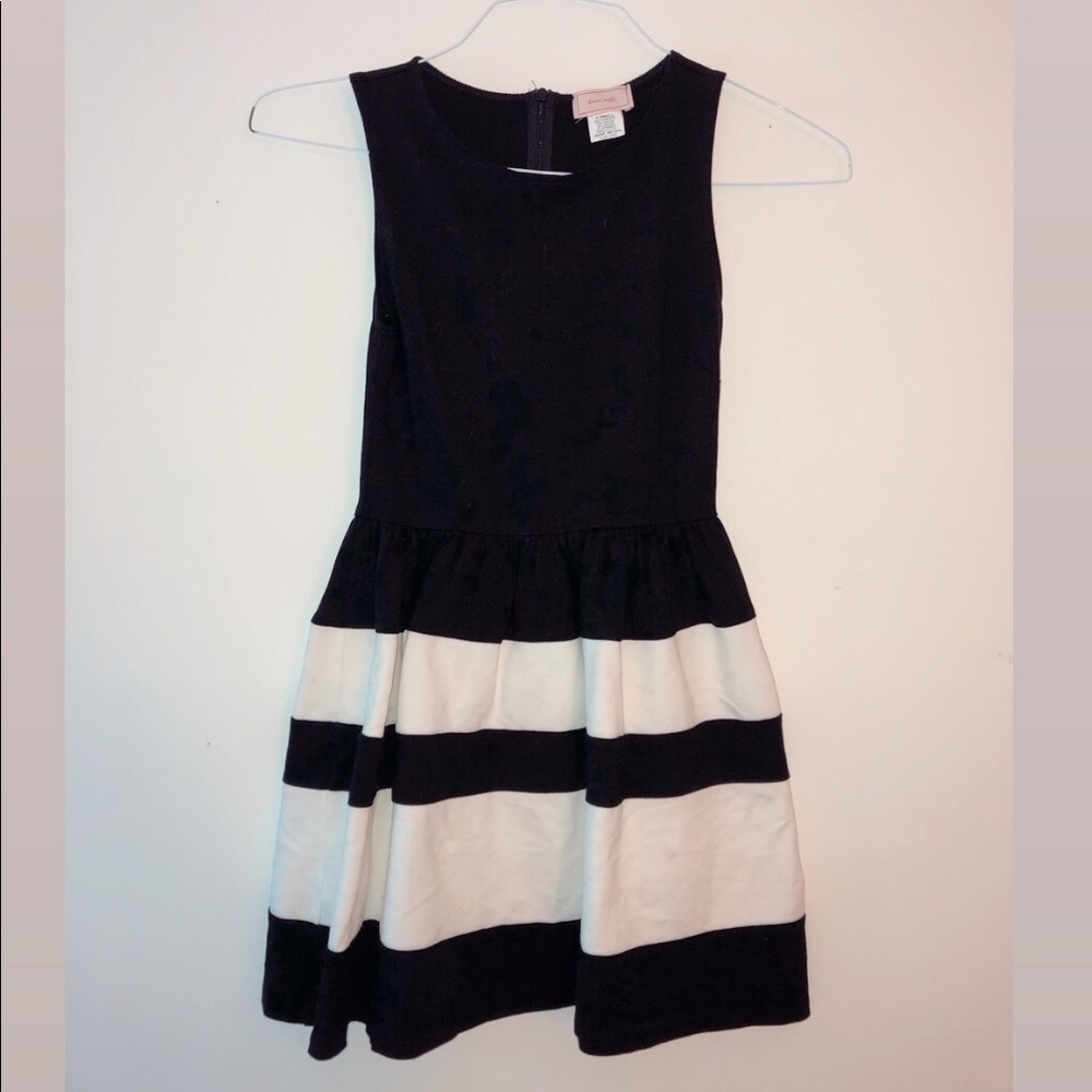 black and white dress